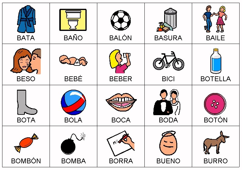 Pictogramas coloridos para niños que representan acciones, objetos y emociones.