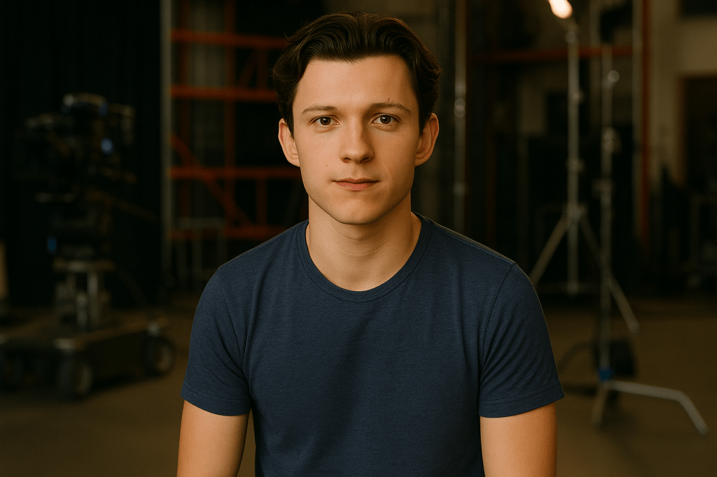 Imagen de Tom Holland, actor británico diagnosticado con dislexia, reconocido por su papel como Spider-Man y su historia de superación.