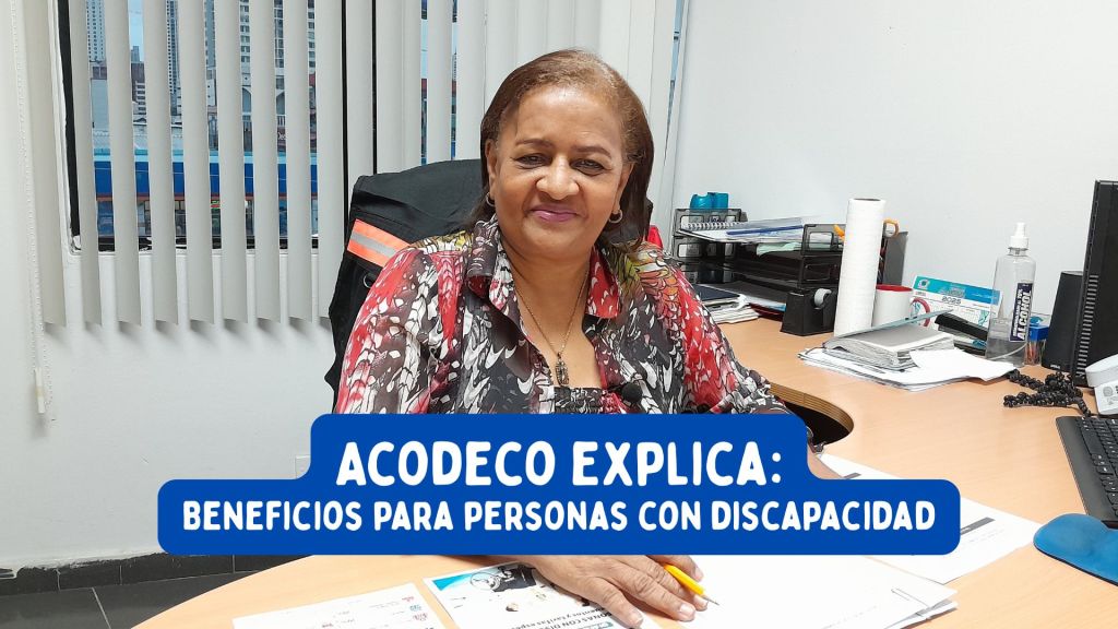 Guadalupe Murillo, Supervisora del Departamento de Educación de la Acodeco, durante entrevista sobre beneficios y descuentos para personas con discapacidad en Panamá